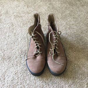 Tan suede boots